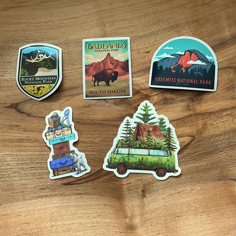 5 Pack of Wanderlust Stickers